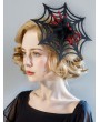 Black and Red Gothic Mesh Spider Web Hair Clip