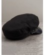 Black Gothic Spiked Rivet Multi-Ring Newsboy Hat