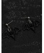 Black Gothic Vampire Bat Wing Stud Earrings