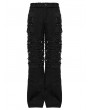 Punk Rave Black Gothic Punk Distressed Loose Straight Pants for Men