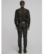 Punk Rave Black Retro Gothic Palace Embroidered Pattern Pants for Men