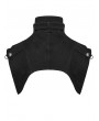 Punk Rave Black Gothic Punk Denim Stand Collar Short Vest for Men