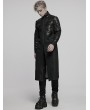 Punk Rave Black Gothic Cyberpunk Flap Pocket Fitted Jacket for Men