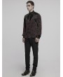 Punk Rave Black and Red Vintage Gothic Fitted Shirt for Men