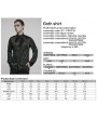 Punk Rave Black and Green Vintage Gothic Fitted Shirt for Men