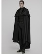 Punk Rave Black Retro Gothic Dark Night Cloak Style Long Jacket for Men