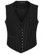 Punk Rave Black Retro Gothic Steampunk Striped Vest for Men