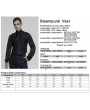 Punk Rave Black and Blue Retro Gothic Steampunk Striped Vest for Men