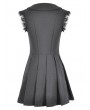 Dark in love Black Gothic Sweet Sleeveless Pleated Mini Dress