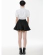 Dark in love Black Gothic Sweet Bow Pleated Mini Skirt