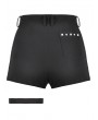 Dark in love Black Gothic Asymmetric Rivet Punk Shorts with Leg Strap